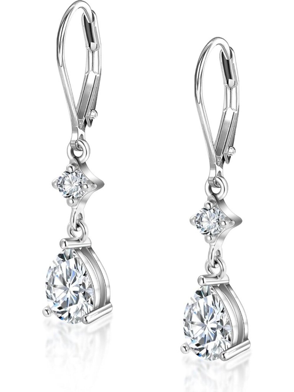 Stunning 2.4ct Moissanite Dangle Drop Earrings for Women - Elegant Jewelry Gift